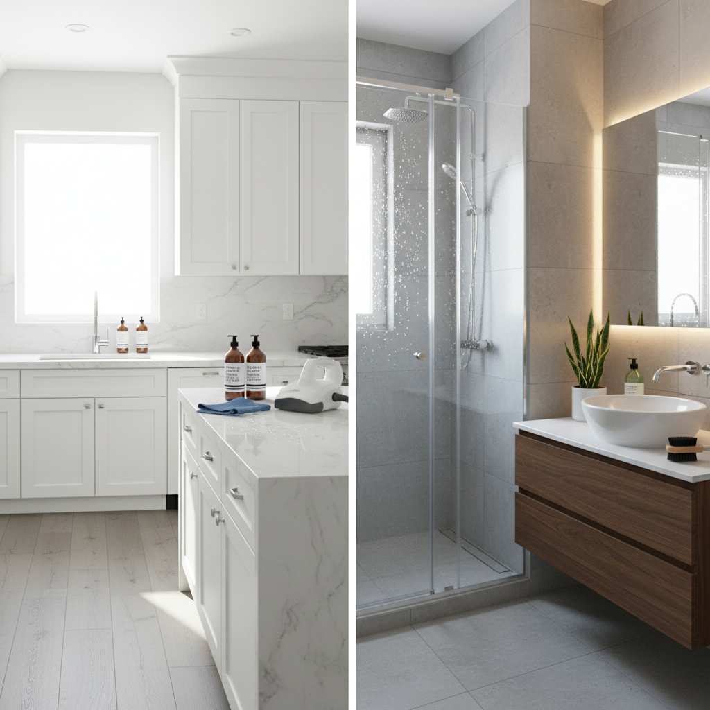 掃除を効率よく短縮！キッチンと浴室の時短術