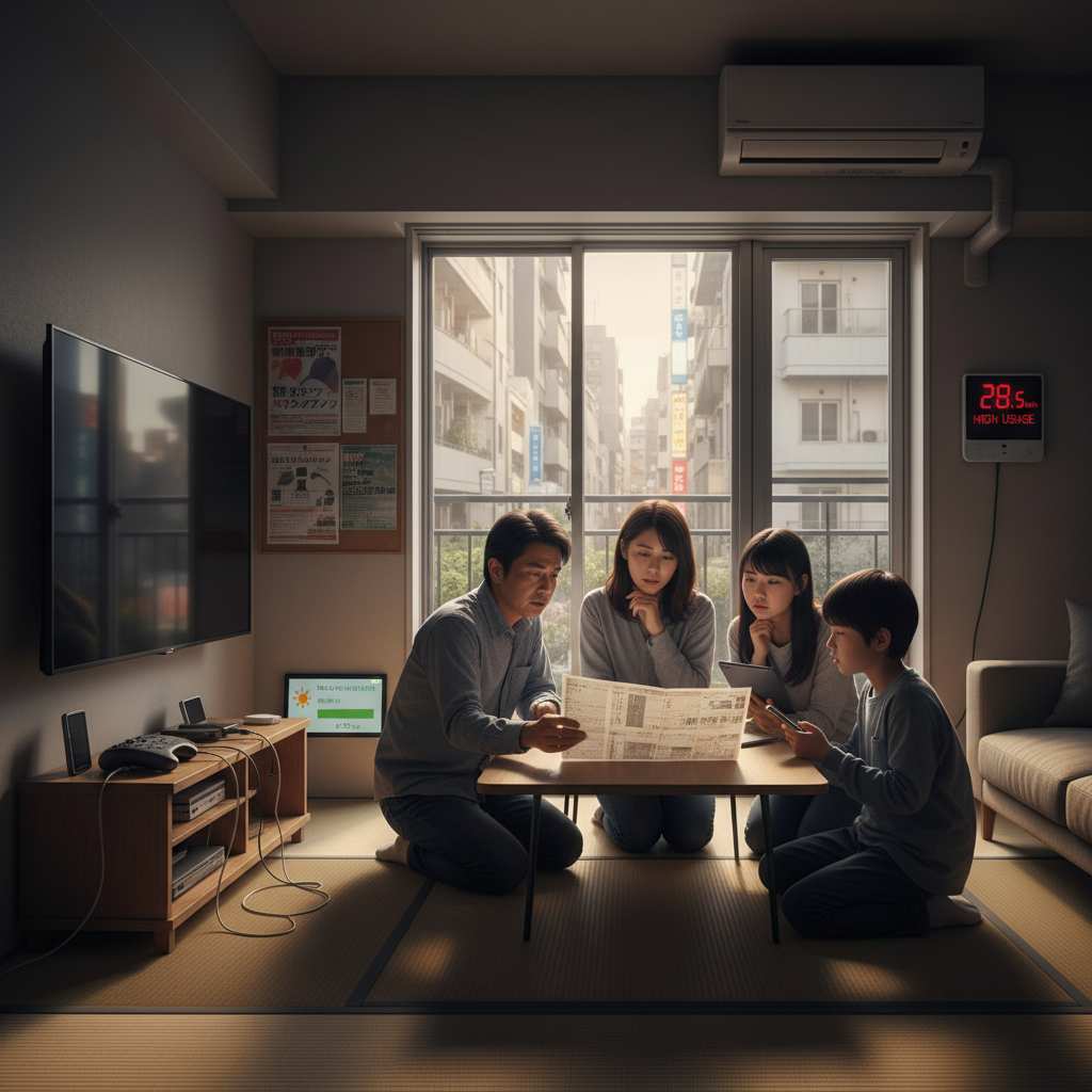 最近日本で電気代が高く感じる理由：家庭の電力消費が増える仕組みと生活習慣の影響